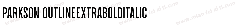 Parkson OutlineExtraBoldItalic字体转换
